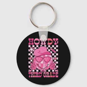 Howdy Third Grade Teacher Western Girl Women Ck To Key Ring
