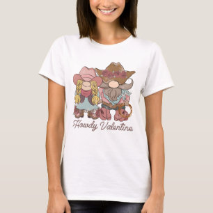 Howdy Valentine Country Gnomes T-Shirt