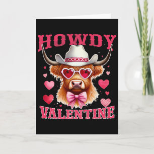 Howdy Valentine Cow Cowboy Valentine’s Day Western Card