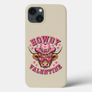 Howdy Valentine Cow Valentines Da&y Coquette Love  iPhone 13 Case