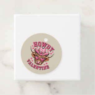 Howdy Valentine Cow Valentines Da&y Coquette Love Favour Tags