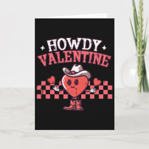 Howdy Valentine Cowboy Heart Retro Cowgirl Women M Card