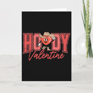 Howdy Valentine Retro Heart Valentine's Day Women Card
