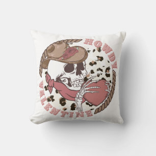 Howdy Valentine Skeleton Cushion