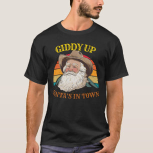 Howdy Vintage Retro Cowboy Western Santa Claus  T-Shirt