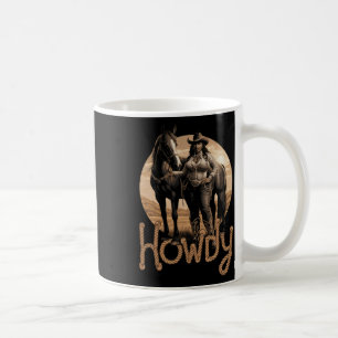 Howdy Western Black Cowgirl African American Woman Coffee Mug