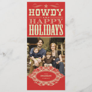Howdy Western Christmas Photo Cards