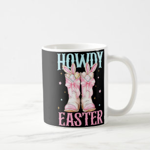 Howdy Western Easter Bunny Coquette Cowboy Boots Coffee Mug