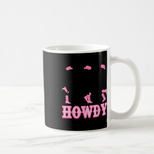 Howdy Western Skeleton Cowgirls Dancing Halloween  Coffee Mug