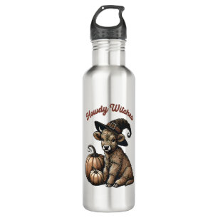 Howdy Witches Halloween Highland Cow 710 Ml Water Bottle