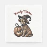Howdy Witches Halloween Highland Cow