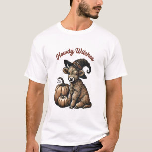 Howdy Witches Halloween Highland Cow T-Shirt