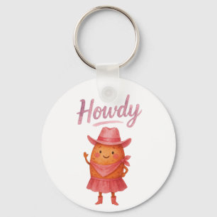 Howdy Yam Cowgirl Key Ring
