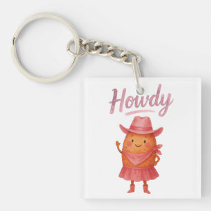 Howdy Yam Cowgirl Key Ring