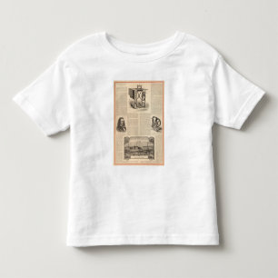 Howe Sewing Maching with Sketch of the Inventor Toddler T-Shirt