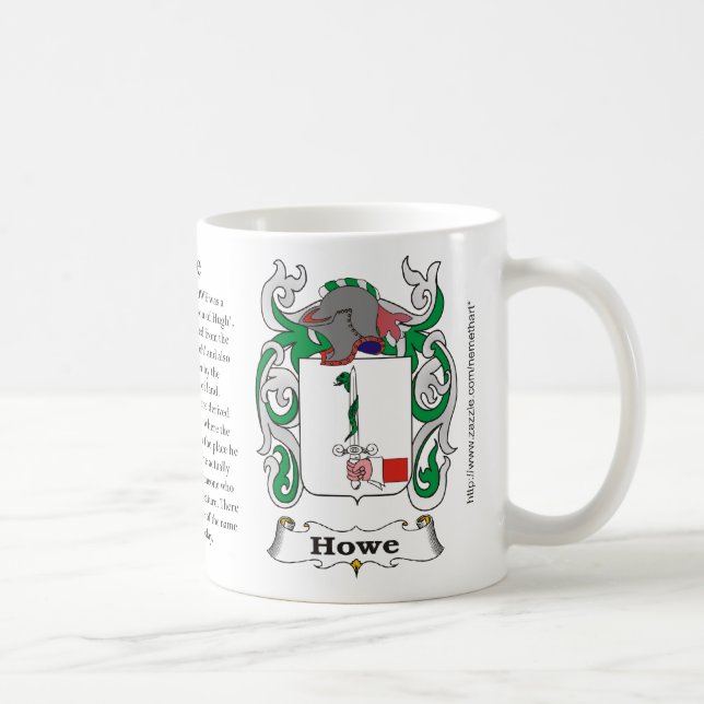 Howe, the origin, meaning and the crest coffee mug (Right)