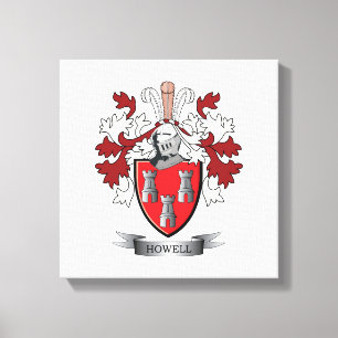 Howell Family Crest Coat of Arms Canvas Print