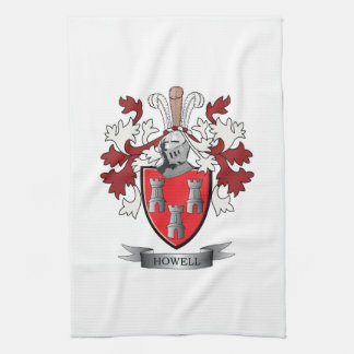 Howell Family Crest Coat of Arms Tea Towel