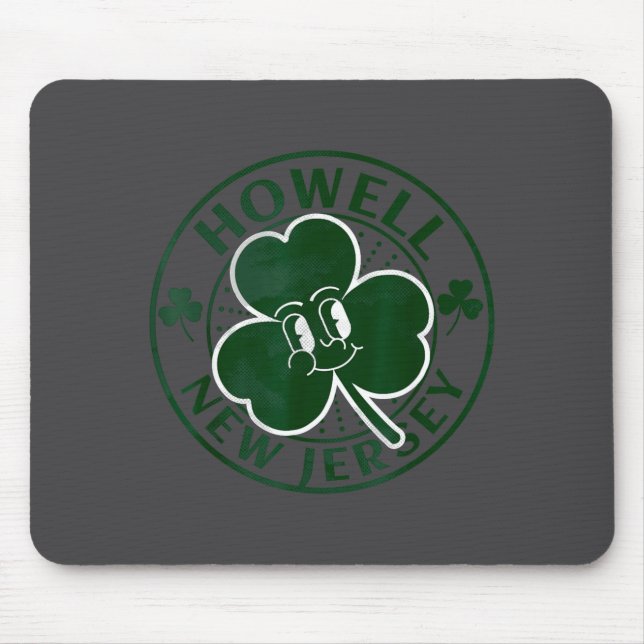 Howell New Jersey Irish Shamrock Nj Retro Souvenir Mouse Pad (Front)