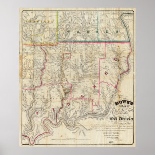 Howe's Map of The Oil District of Pennsylvania Poster