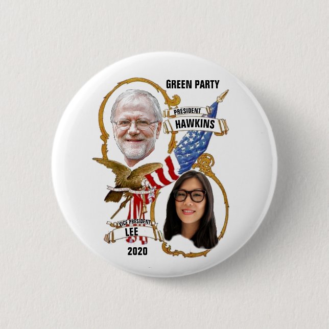 Howie Hawkins / Jia Lee 2020 6 Cm Round Badge (Front)