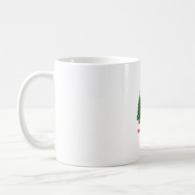 Howl-iday Cheer Beagle With A Christmas Tree Desig Coffee Mug (Left)