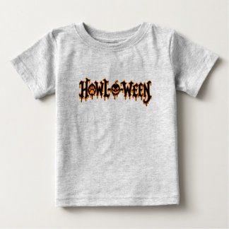 Howl-O-Ween Halloween Cute Dog Paw Pumpkin Infant Baby T-Shirt