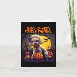 Howl-O-Ween Poodle Pawtrol Cute Dog Halloween Card