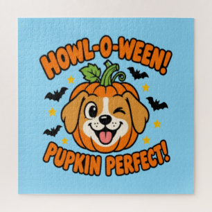 Howl O Ween Pupkin Perfect Cute Dog Halloween T-Sh Jigsaw Puzzle