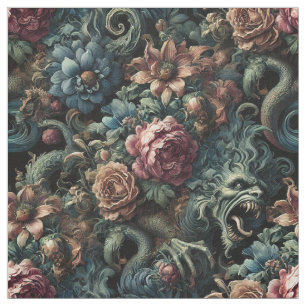 Howl of the Gilded Wild – Gothic Statement Tile Fabric