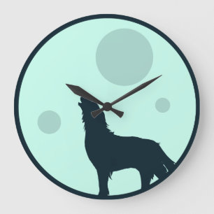 Howl to the Moon Large Clock