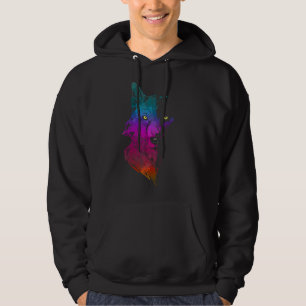 Howl Wildlife Forest Animal Predator Portrait Colo Hoodie
