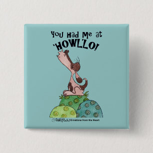 Howler Dog 15 Cm Square Badge