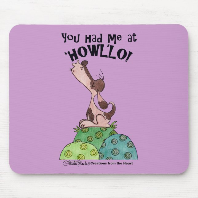 Howler Dog Mouse Pad (Front)