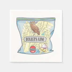 HOWLETS WING Macbeth witches spell. Napkin