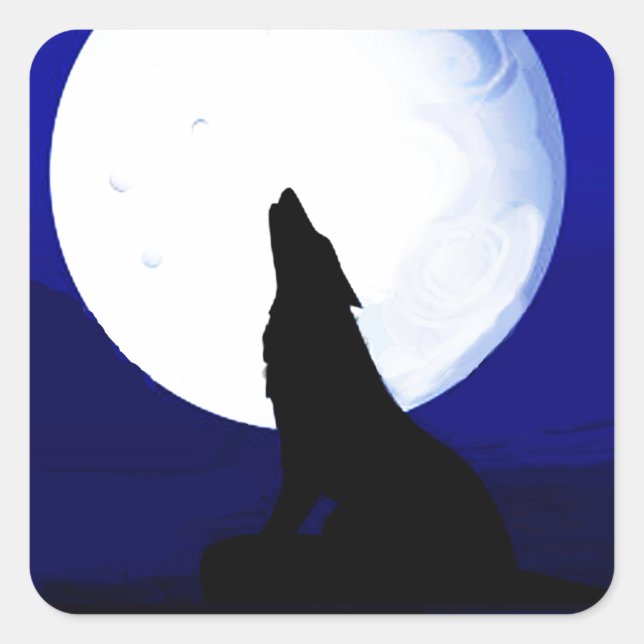 Howlin Coyote - Tucson Arizona Square Sticker (Front)