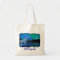 Howling Arctic Wolf & Northern Lights Tote Bag