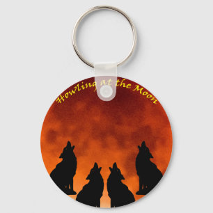 Howling at the Moon Key Ring