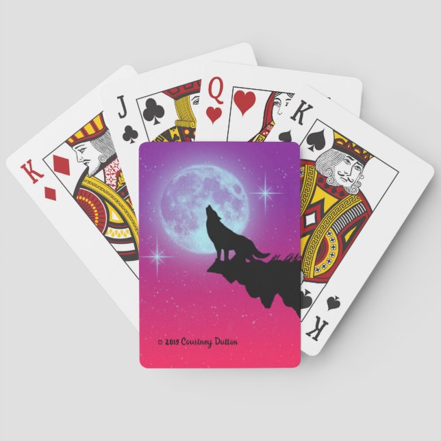 Howling at the Moon Playing Cards (Back)