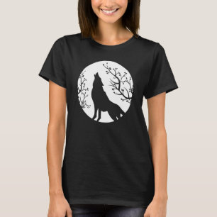 Howling At The Moon Wolves Goth Gothic Wolf 2 T-Shirt