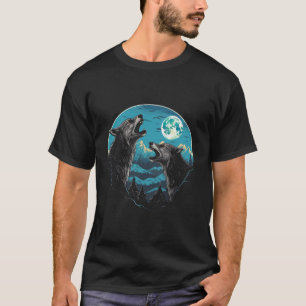 Howling At The Moon Wolves Wolf Animal T-Shirt