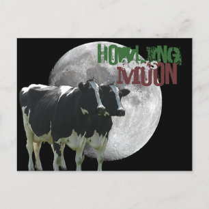 Howling Cows Moon Postcard