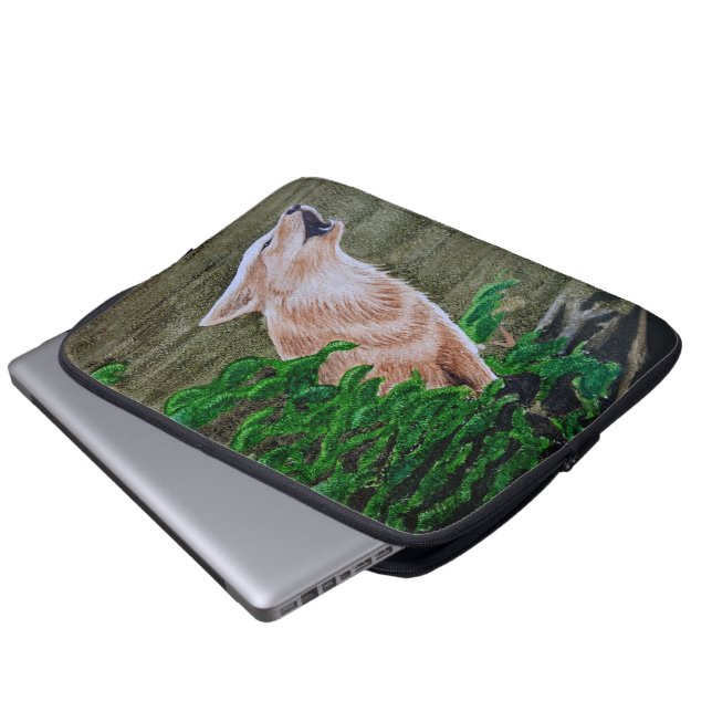 Howling Coyote Laptop Sleeve (Front Bottom)