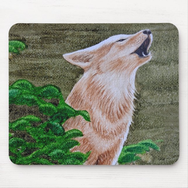 Howling Coyote Mouse Pad (Front)