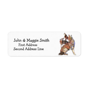Howling Coyote - watercolor animal Custom Address Return Address Label