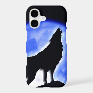 Howling Grey Wolf at Moon