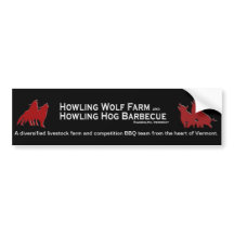 Howling Hog and Wolf Bumper Sticker