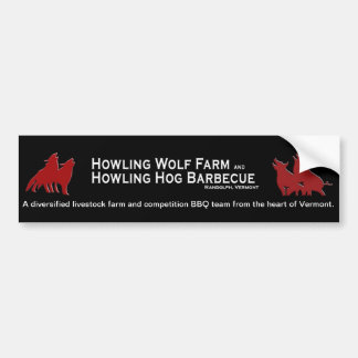 Howling Hog and Wolf Bumper Sticker