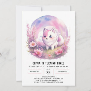 Howling in the Moonlight Birthday Invitation