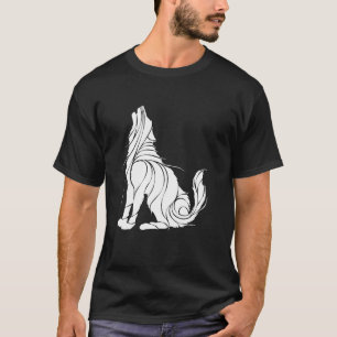 Howling Lone Wolf Jackal Animal Moonrise Gift Men T-Shirt